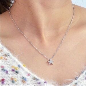 💛Silver star necklace